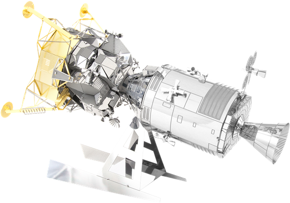Apollo Csm With Lem - Metal Earth Apollo 11 (600x425), Png Download