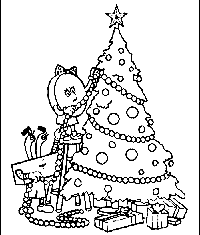 Decorate The Christmas Tree So That Beautiful Coloring - Decorate Christmas Tree Drawing (700x823), Png Download