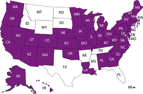 Nvdrs Funded Six States Initially - Democratic Vs Republican Map 2016 (500x329), Png Download