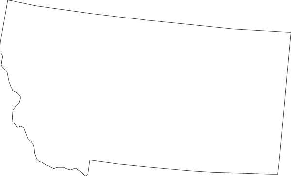 Montana Outline Png (600x362), Png Download