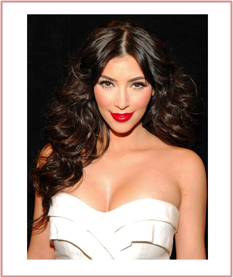 { Kim Kardashian Shows Off This Glowing Trend With - Celebrity New Years Makeup (456x544), Png Download