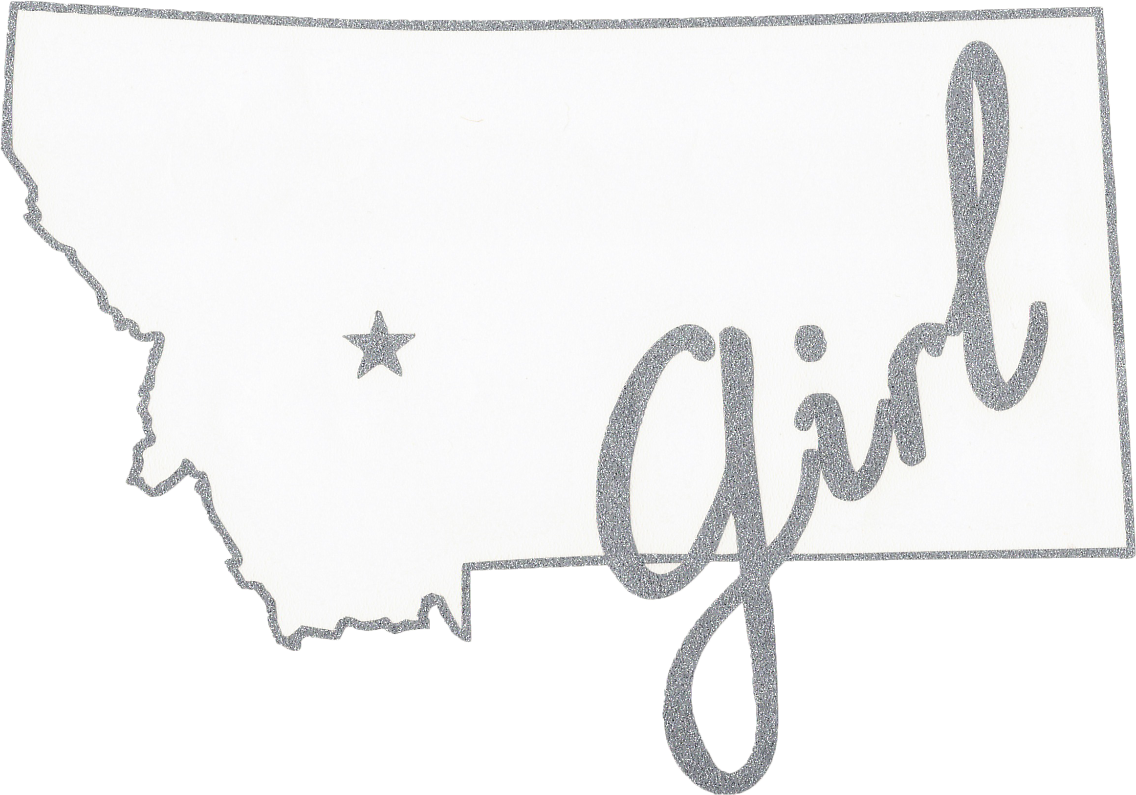 Car Decal, Montana Girl - Drawing (2324x1626), Png Download