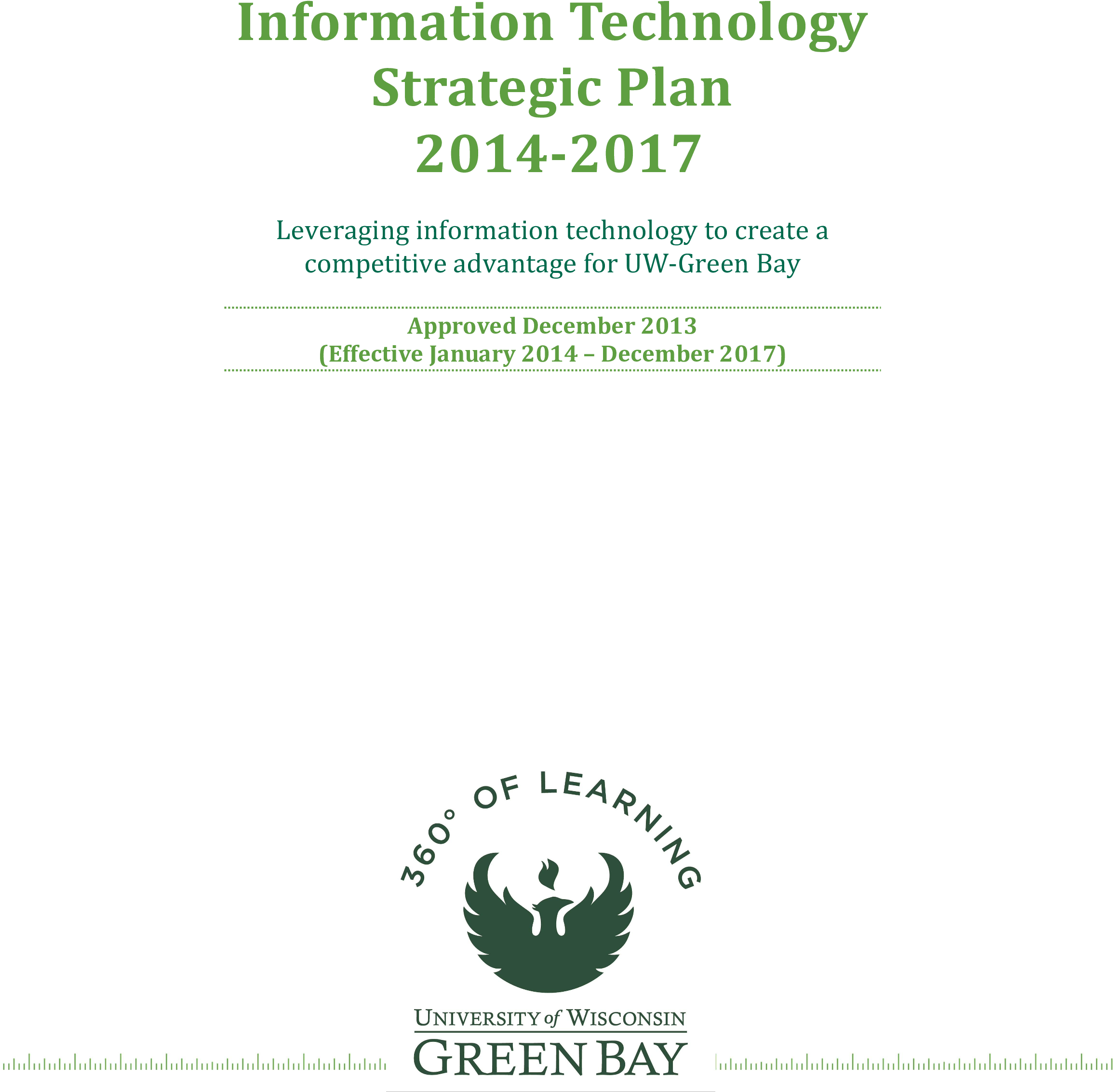 It Strategic Plan Outline Main Image - University Of Wisconsin Green Bay (2550x3300), Png Download