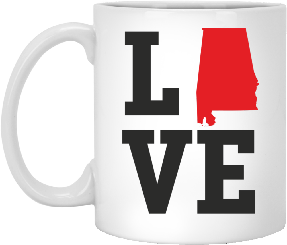 Alabama Love Coffee Mug For Al State Outline Pride - Girl Scout Svg Free (1024x1024), Png Download