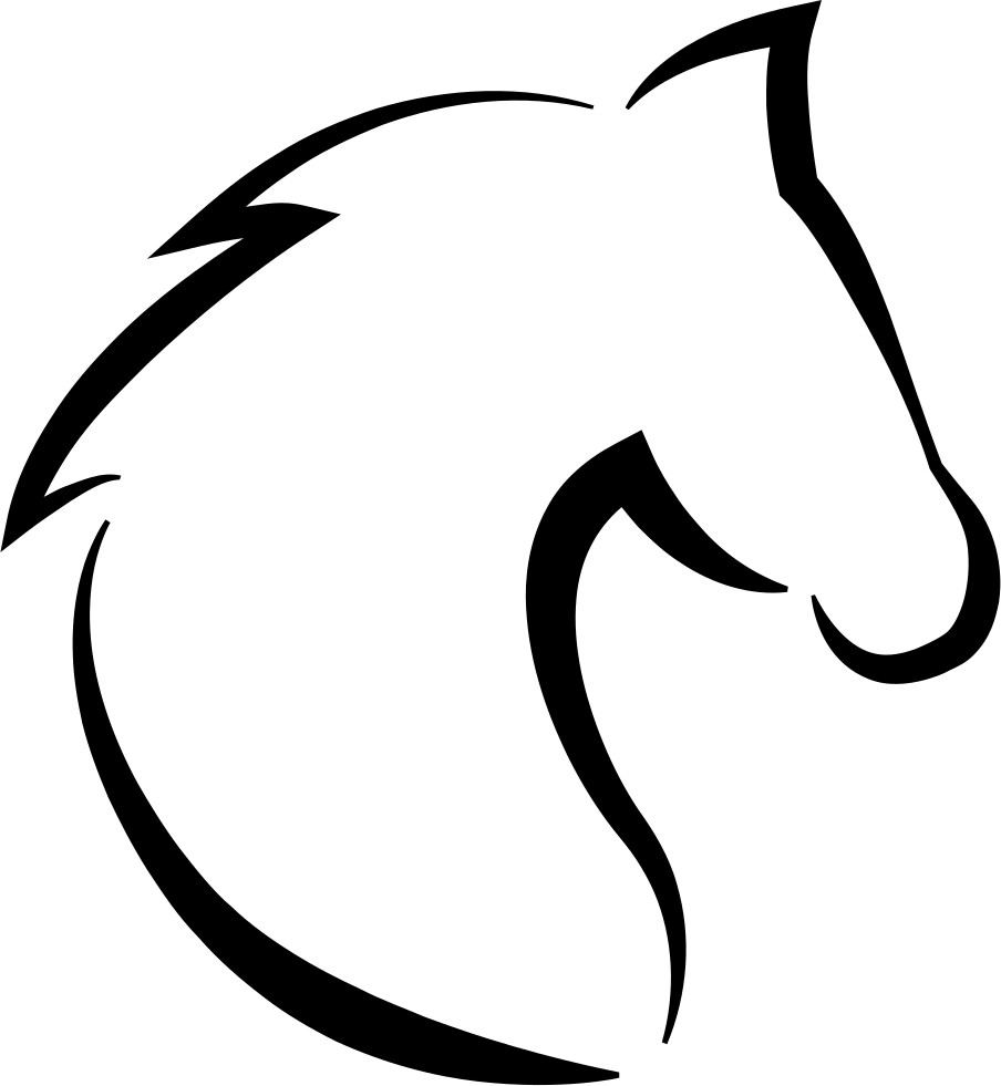 Clipart Resolution 904*981 - Simple Horse Head Cartoon (904x981), Png Download