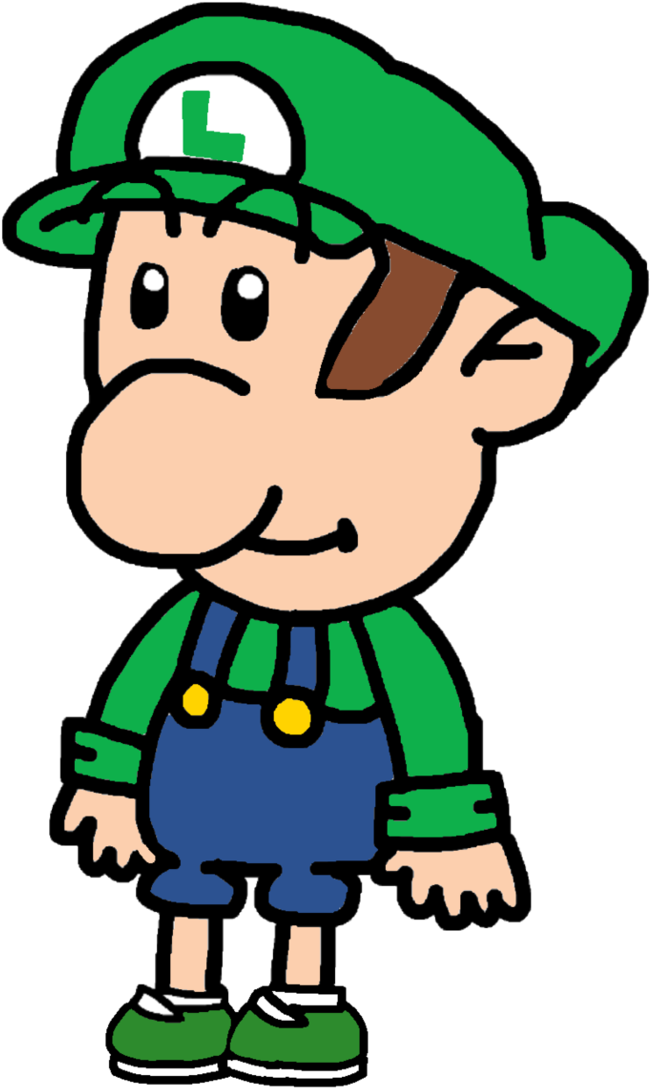 Baby Luigi 2d - Mario (701x1140), Png Download