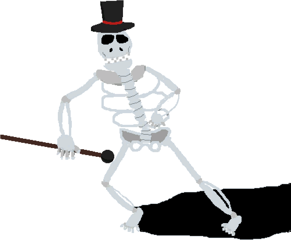 Spooky Skelleton - Illustration (1000x1000), Png Download
