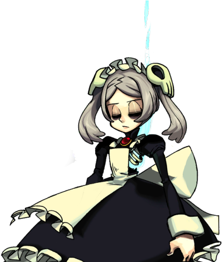 Spooky Skeleton Png For Kids - Skullgirls (500x536), Png Download