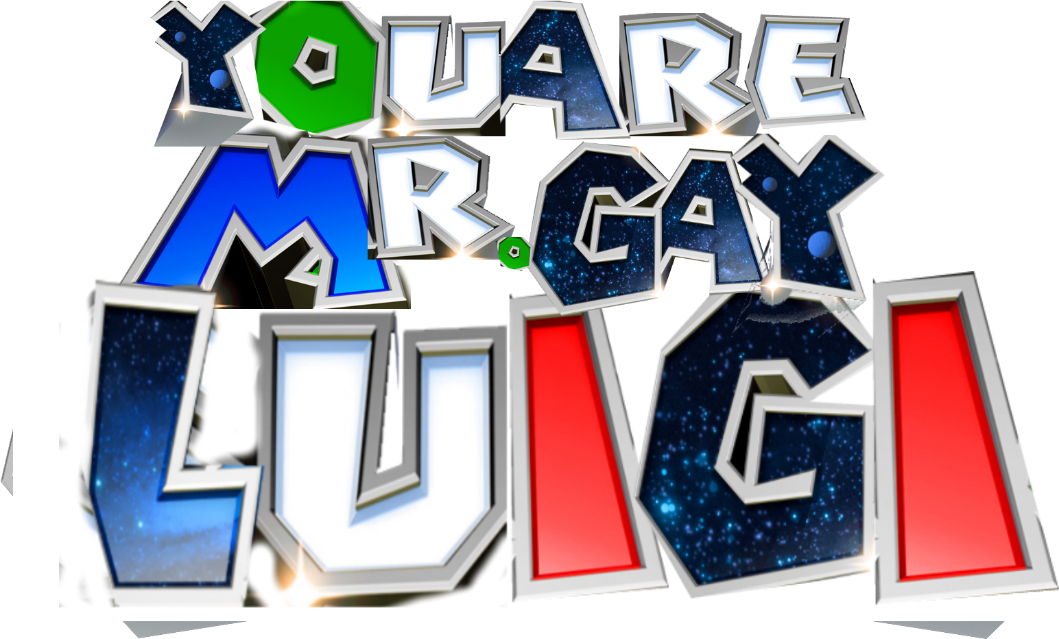 Gay Luigi - Super Mario Galaxy - Digital Download (1608x936), Png Download