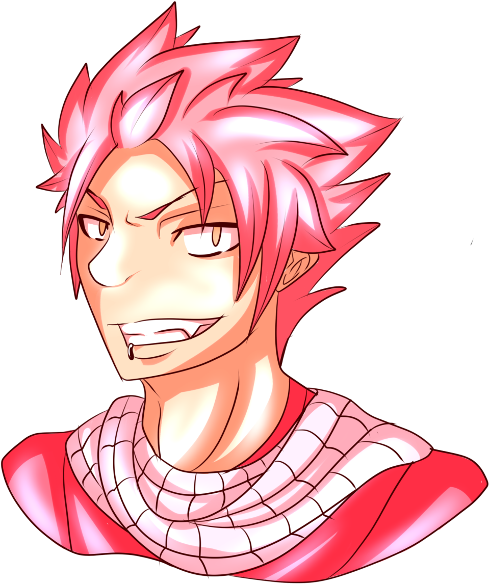 “natsu With A Lip Ring Requested By Anonymous Natsu - Cartoon (1280x1428), Png Download