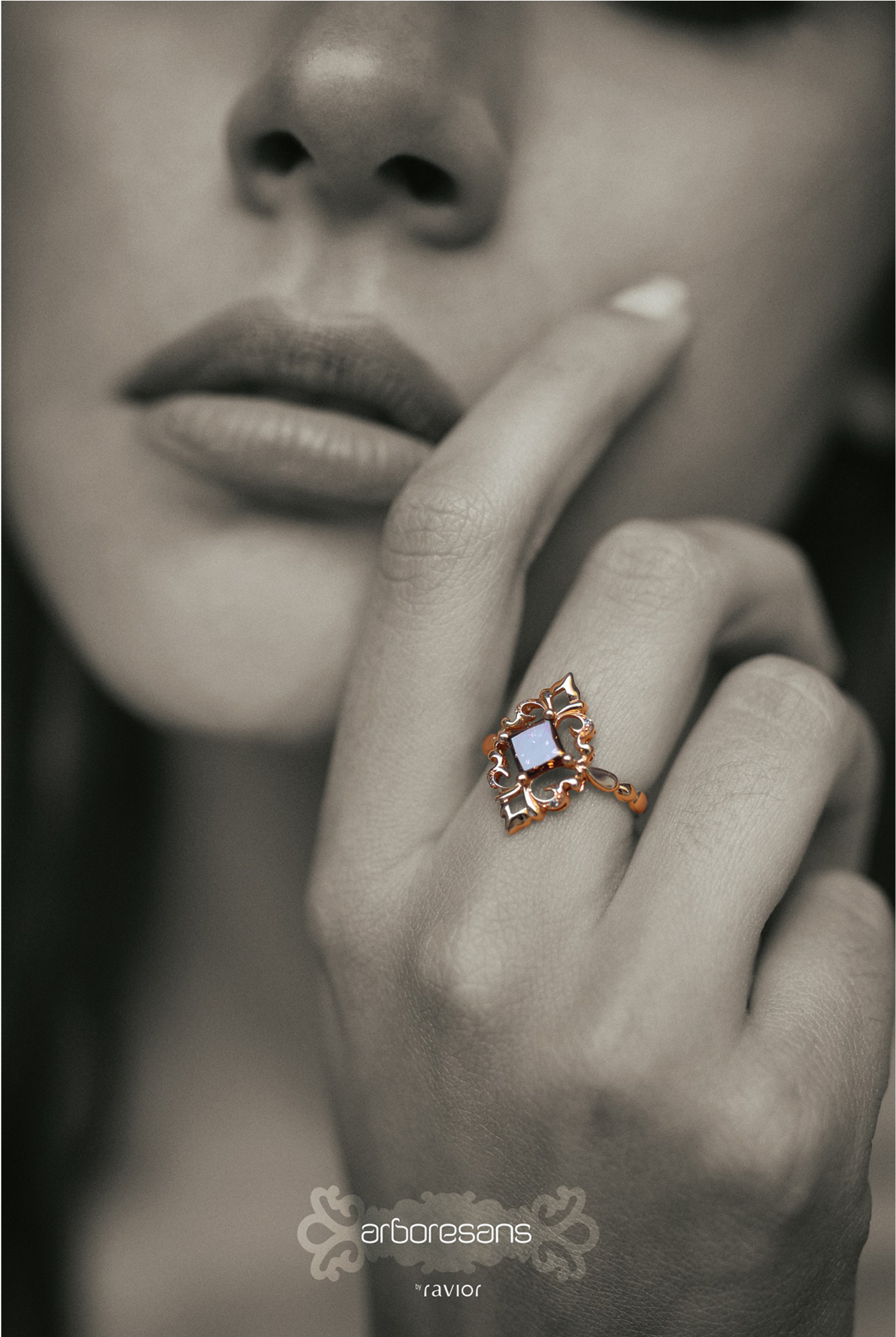 Brown Arbo Ring - Pre-engagement Ring (2048x1990), Png Download