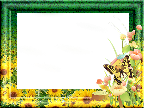 This Png Image - Sunflower Frames And Borders (600x450), Png Download