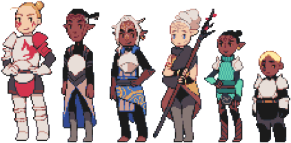 The Twitter Wardens As Pixel Wardens ♥ Y'all - Cartoon (500x278), Png Download