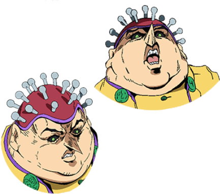 Polpo Face - Golden Wind (618x408), Png Download