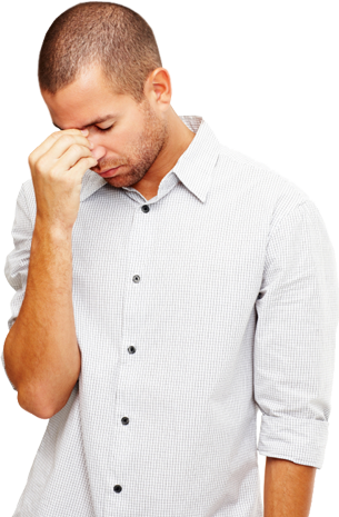 Sad Man Png Wwwpixsharkcom Images Galleries With A - White (305x465), Png Download