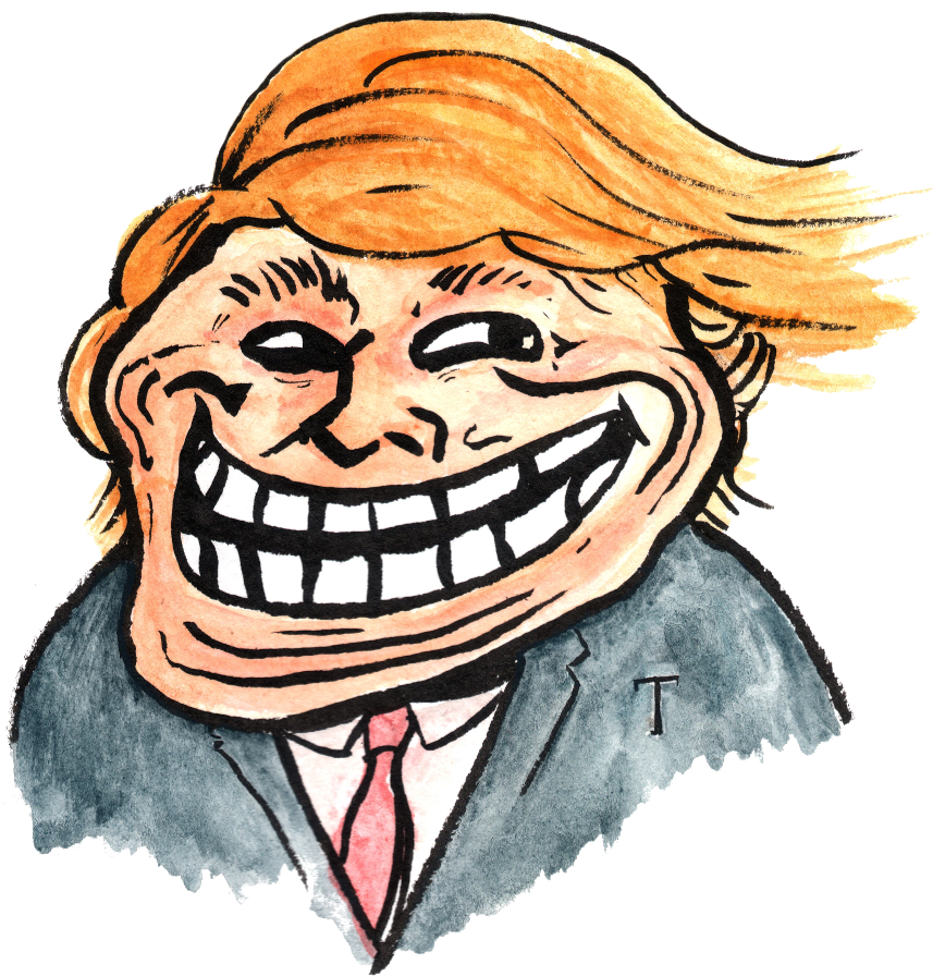 Post - Trump Troll (867x902), Png Download