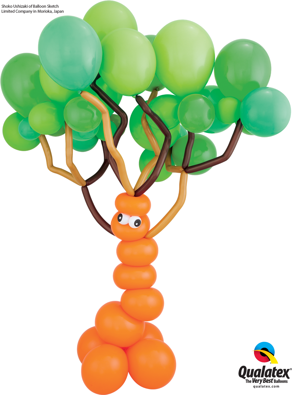 This Asymmetrical, Orange Trunk And Organically-sized - 15cm Qualatex Quick Link Balloons Assorted Colours (1200x1600), Png Download