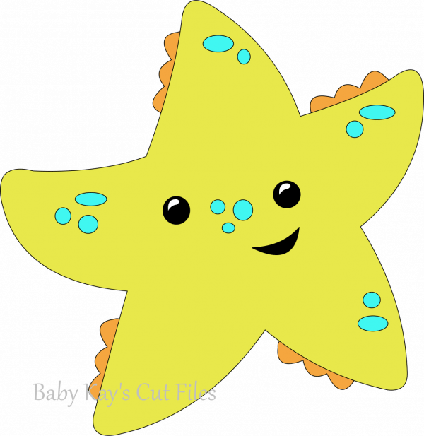 Cut File Starfish - Cartoon (600x617), Png Download