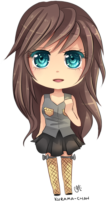 Chibi Girl With Brown Curly Hair - Chibi Girl Brown Hair Blue Eyes ...