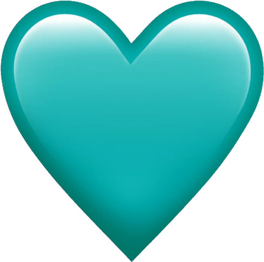 Mysticker Emoji Aqua Freetouse Heart Aquaheart Remixit - Clip Art (1024x1024), Png Download