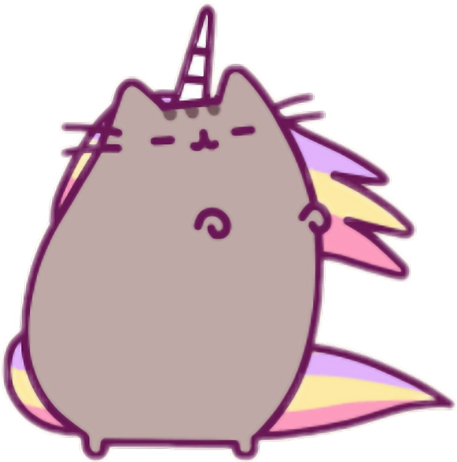 Unicorn Unicornio Pusheen Cat Gato - Pusheen Cat Unicorn (666x674), Png Download