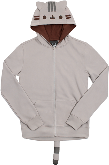 Notes - Pusheen Hoodie (500x625), Png Download