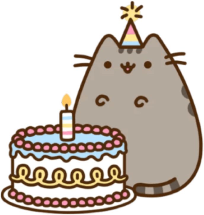 Pusheen Birthday Png (768x1024), Png Download