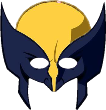 Hero Superhero Wolverine Mask Half Face - Wolverine Masks (352x365), Png Download