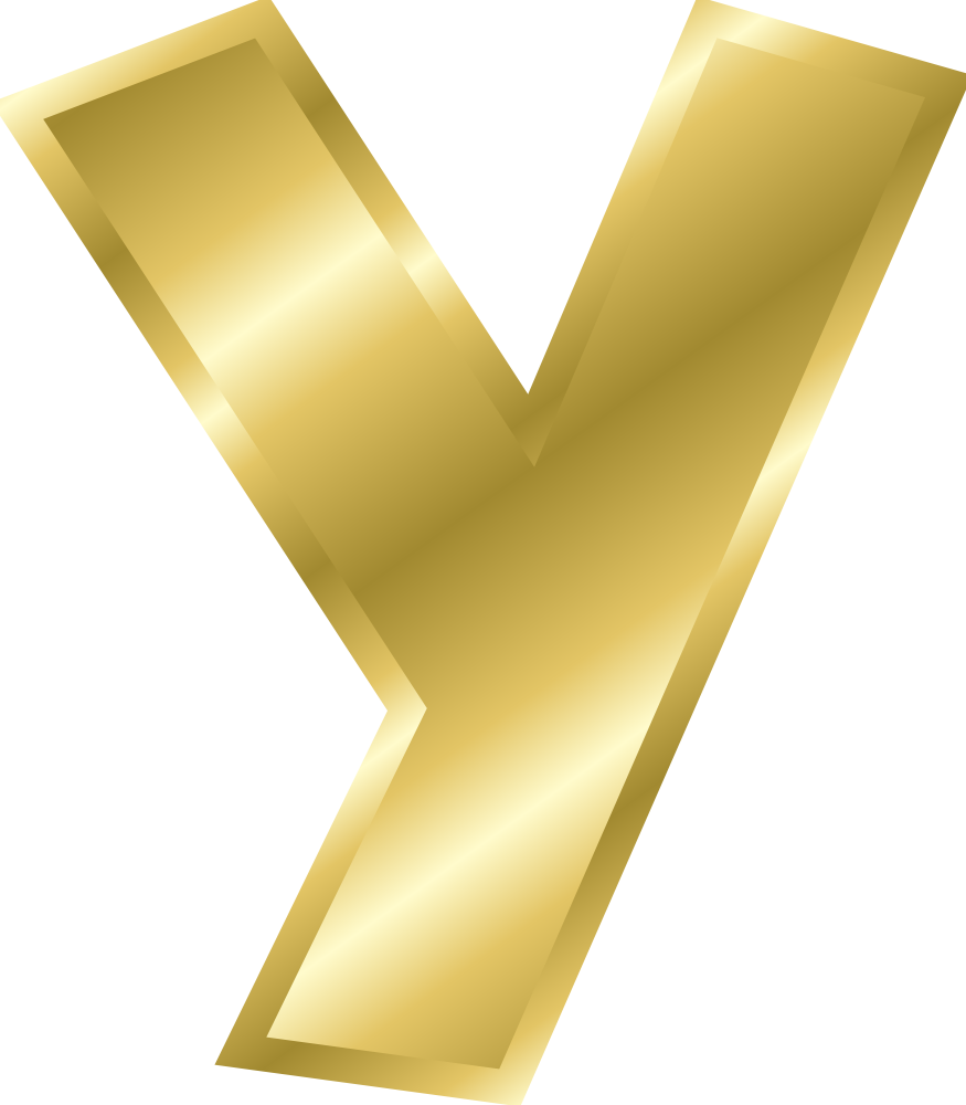 Letter Case Alphabet Y Gold - Letters Of The Alphabet (657x750), Png Download