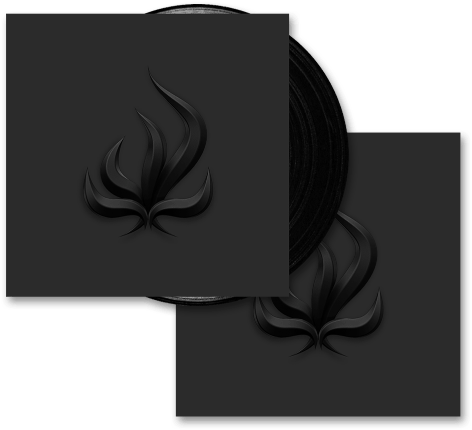 Black Flame Vinyl Lp Signed 12 X 12 Print Free Sticker - Emblem (1000x1000), Png Download