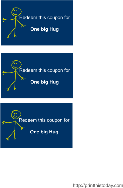 One Big Hug Coupon For Father's Day - Slope (612x792), Png Download
