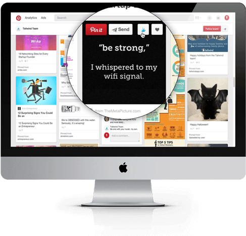 Tailwind Schedule Button Pinterest Sm - Computer Monitor (500x466), Png Download