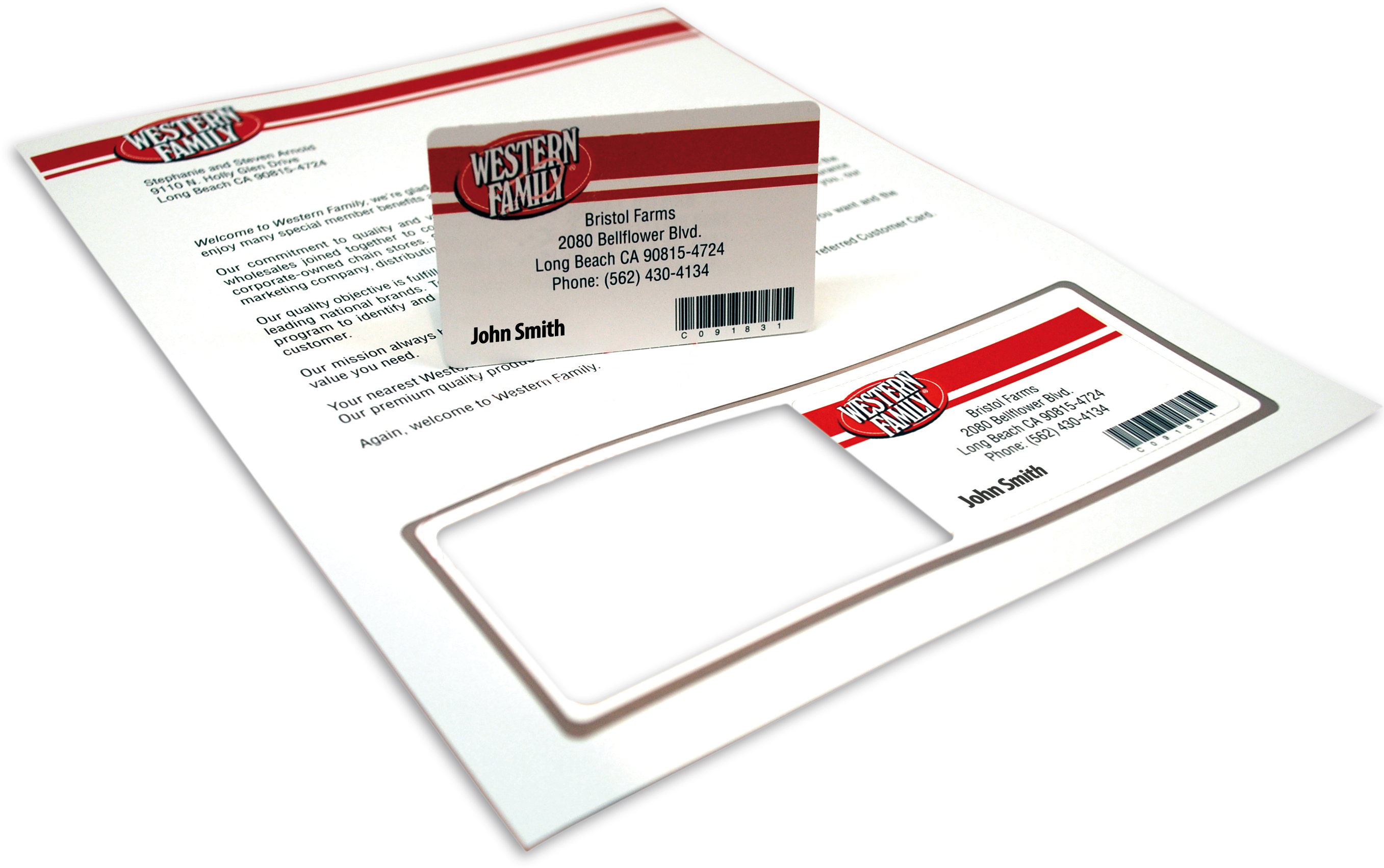 Direct Mail Labels, Coupons, And Cards - Letter With Membership Card (2896x1944), Png Download