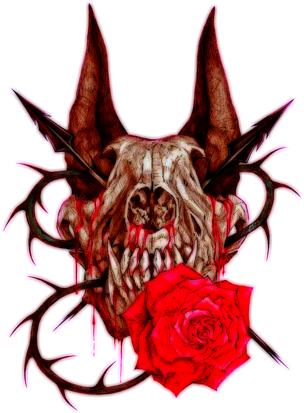 Wolf Skull By Xx Sdfdfdamira Hunter Xx D9gjzqk 0 - Hounds Of The Falling Skulls (1024x1393), Png Download