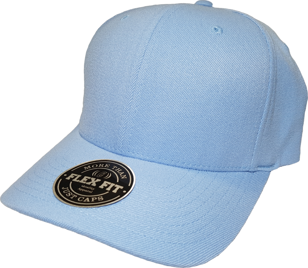 Blank Flex Fit Cap Powder Blue - Sky Blue (1024x891), Png Download