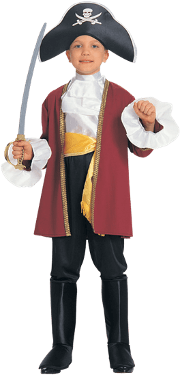 Boys Captain Hook Costume - Capt. Hook Kids Costume (555x555), Png Download