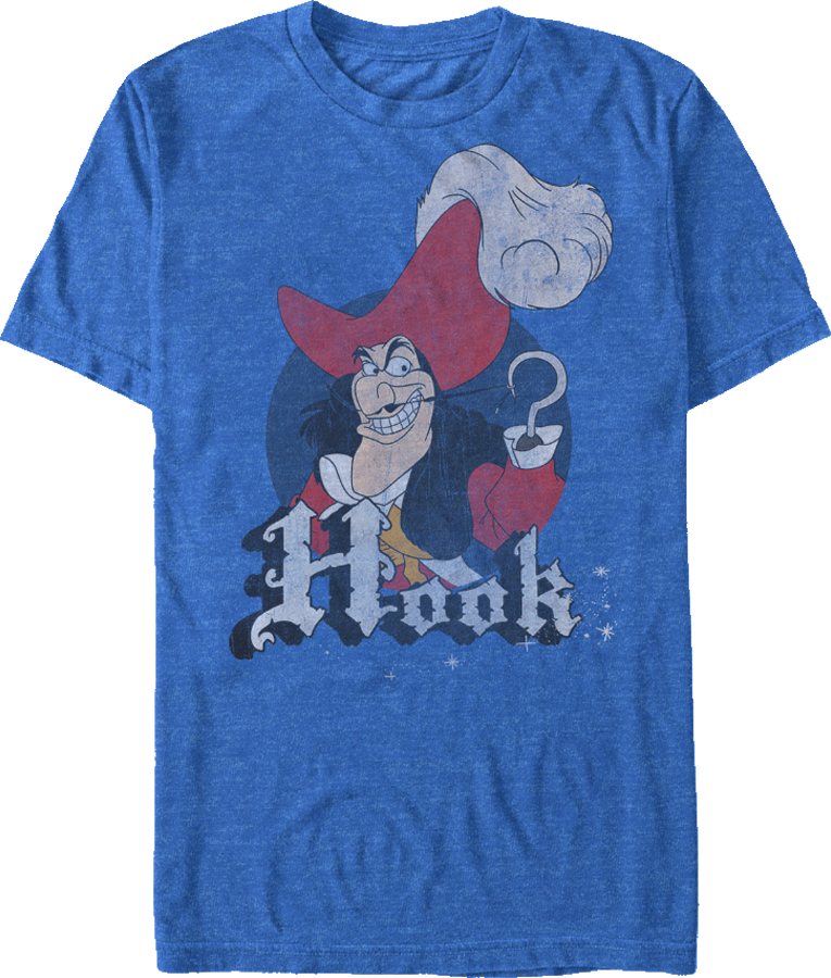 Peter Pan Captain Hook T-shirt - Disney Men's Peter Pan Tinkerbell Hook Pride Graphic (765x900), Png Download