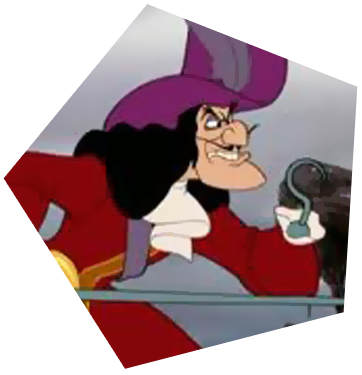 Captain Hook (362x375), Png Download