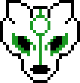 Neon Wolf - Tribal Wolf W/feathers Perler Necklace (1200x1200), Png Download