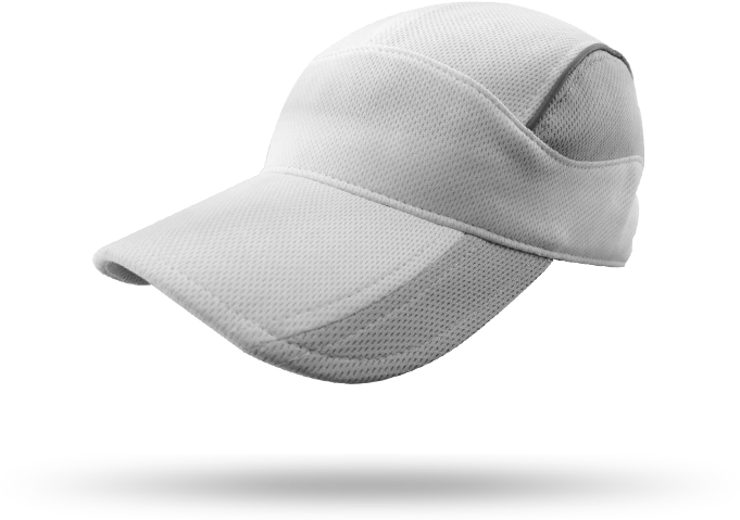 Blank White And Gray 100% Polyester Multi-panel Sport - Baseball Cap (870x555), Png Download