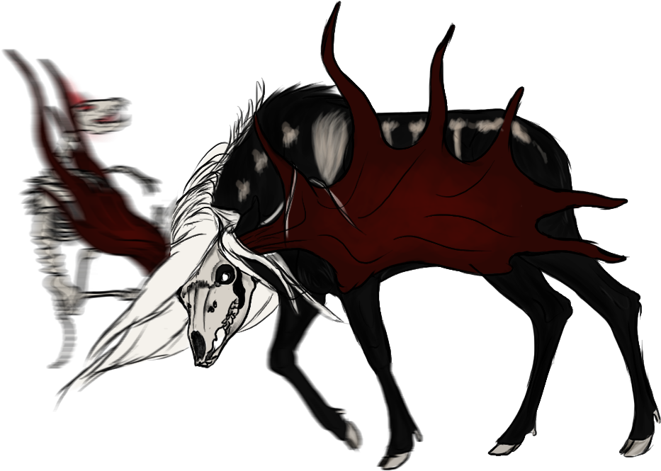 A Dark Laughter Of Amusment Slipped From Her Lips, - Wolf Skull With Antlers (1500x1000), Png Download