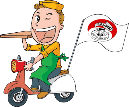 We Deliver - Cartoon Pizza Delivery Boy (450x374), Png Download