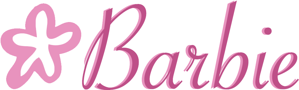 Barbie Florwers Png Logo - Barbielogo Png (1058x408), Png Download