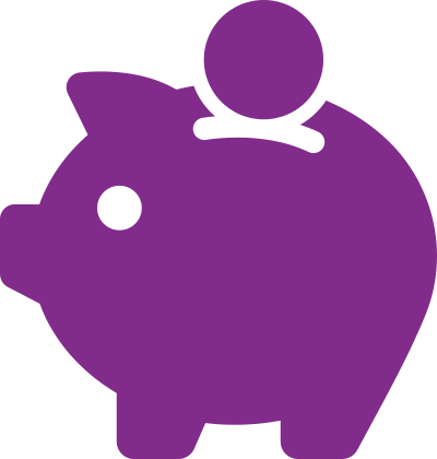 Money-saving - Purple Money Png (400x420), Png Download