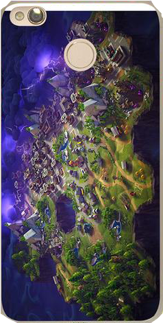 Fortnite Map Iphone Case - Huawei P8 (393x504), Png Download