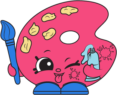 Pauline Palette - Shopkins Pauline Palette (577x506), Png Download