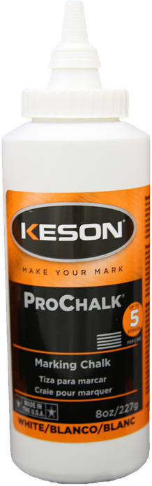 Keson White Chalk 8oz - Keson Chalk 227g/8oz - Glo-lime 502465 (323x768), Png Download