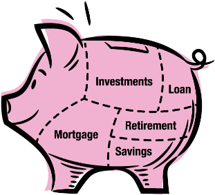 Money Is Split Into Expenses And Savings - Saving (400x309), Png Download