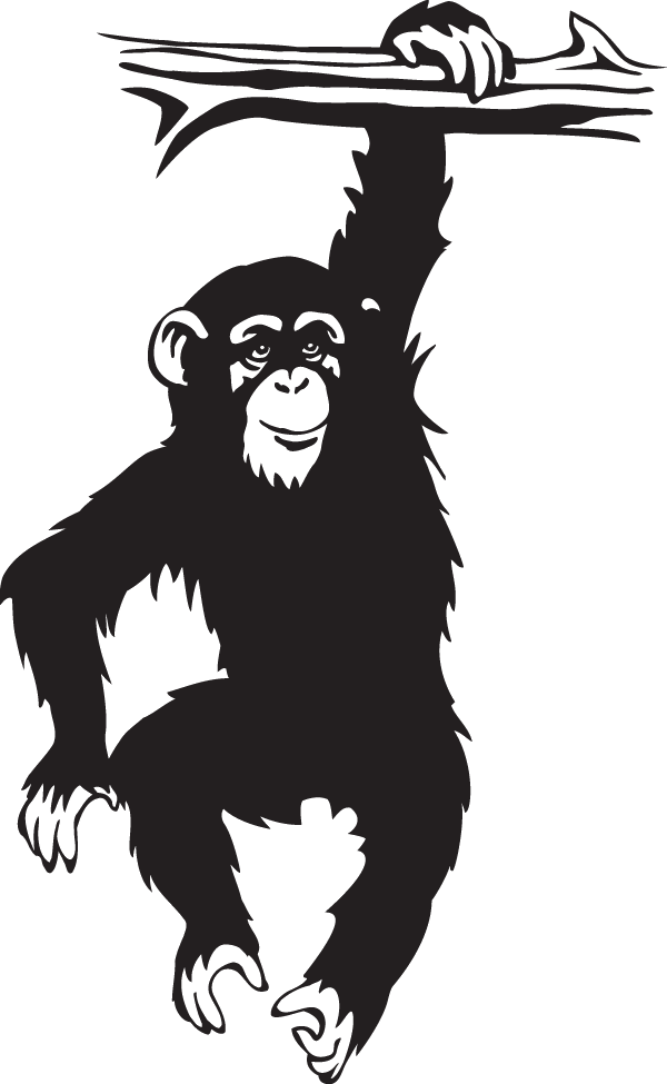 Chimp Clip Art (600x975), Png Download