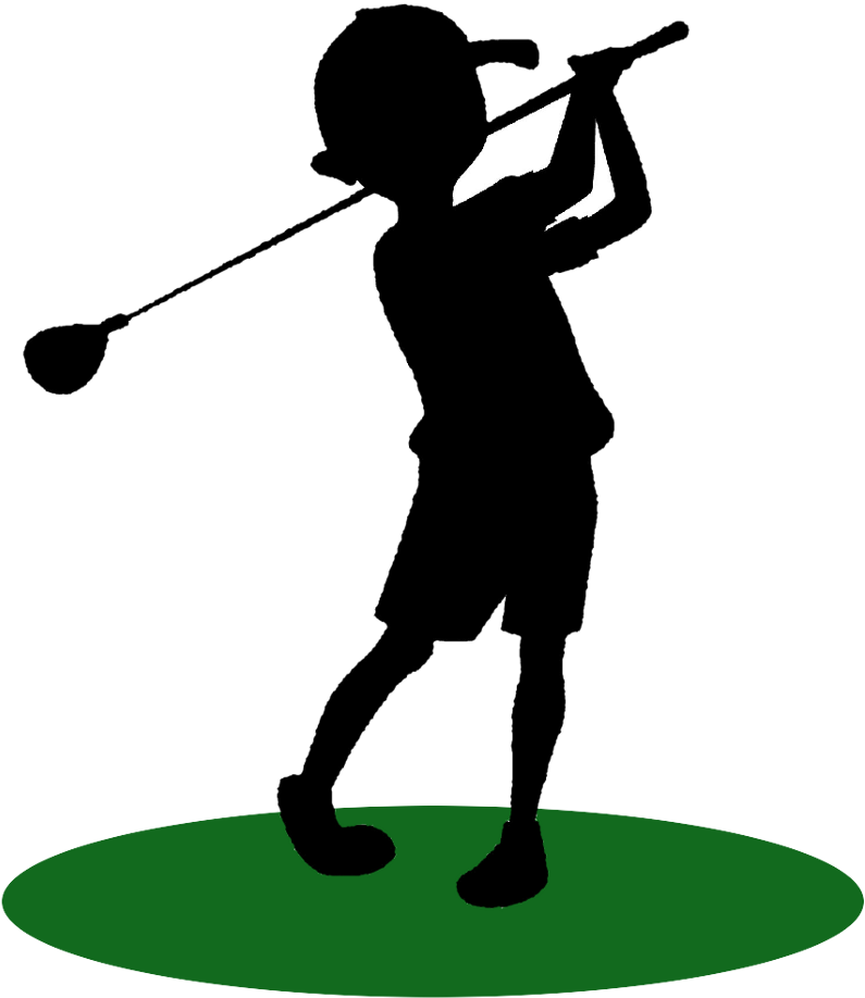 See Here Golf Clip Art Free Downloads - Kid Golfer Silhouette (1500x1500), Png Download